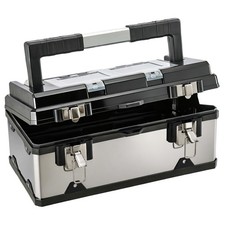 Tool Box StorageHeavy Duty Stainless Steel Portable Toolbox with Metal Dual