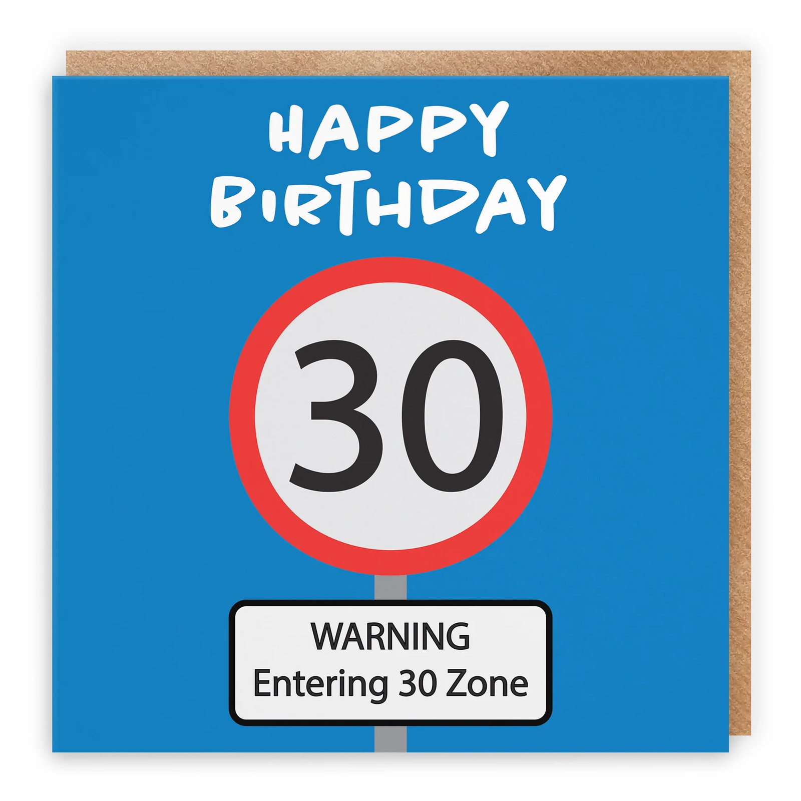 30th Birthday Card Road Sign