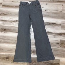 Shyanne Women’s Olive Green Jeans Denim Flare Leg Boho 31x36 Long Tall Festival