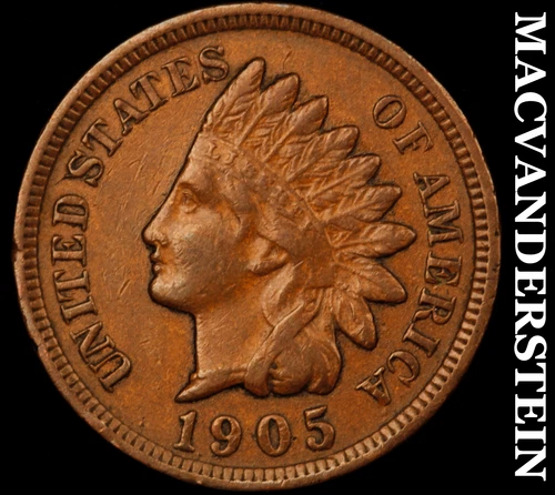 1905 Indian Head Cent - Scarce  Extra Fine  Better Date  No Reserve  #i7517