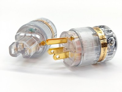 IeGO 8085-Au Pure Copper Hi-End Power Plug and IEC Connector (Trnsprnt, 10% off)