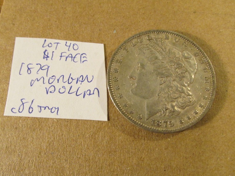 $1 face~1879 Morgan Dollar~90% Silver~.86 troy oz~Free Shipping~Lot 40!
