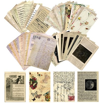 120 Blätter Deko Vintage Bastelpapier, 20.5 ×14.5 cm Vintage Junk Journal Kit...