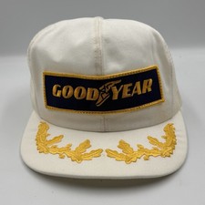 Vintage GOODYEAR 80s USA MADE K Product Hat Cap Snapback Tire Patch Trucker Leaf