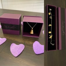 Taylor Swift Speak Now Haunted Bell Set Collana E Bracciale Charm Nuovo Con Scatola