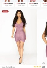 Fashion Nova Lhasa Sexy Ruched Dress - Lavender Size XL - New With Tag - Sealed