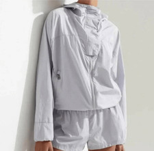 Varley Terrace Hooded Windbreaker Gray Size XS