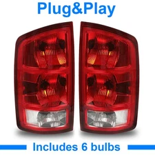 DOT Tail Lights Brake Lamps w/Bulbs For Dodge Ram 1500 2500 3500 2002-2006 03 04