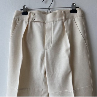 Gucci Trousers Archival 1998 Tom Ford era US6 IT42 Cream Wool