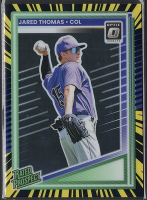 2025 Panini Donruss Jared Thomas #147 (RC) Electricity Prizm 30/69