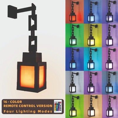 Pixel RGB Lantern 16 Colors, DIY Decor Hanging with Remote Control