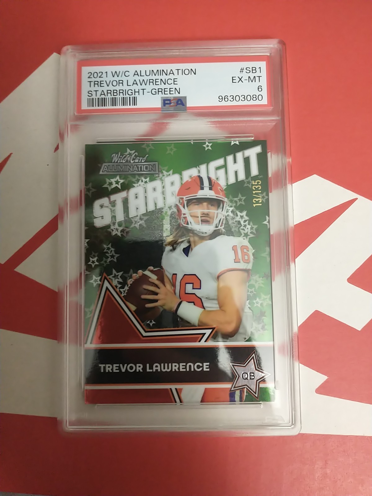 Trevor Lawrence Wild Card Alumination Starbright #SB1 Green