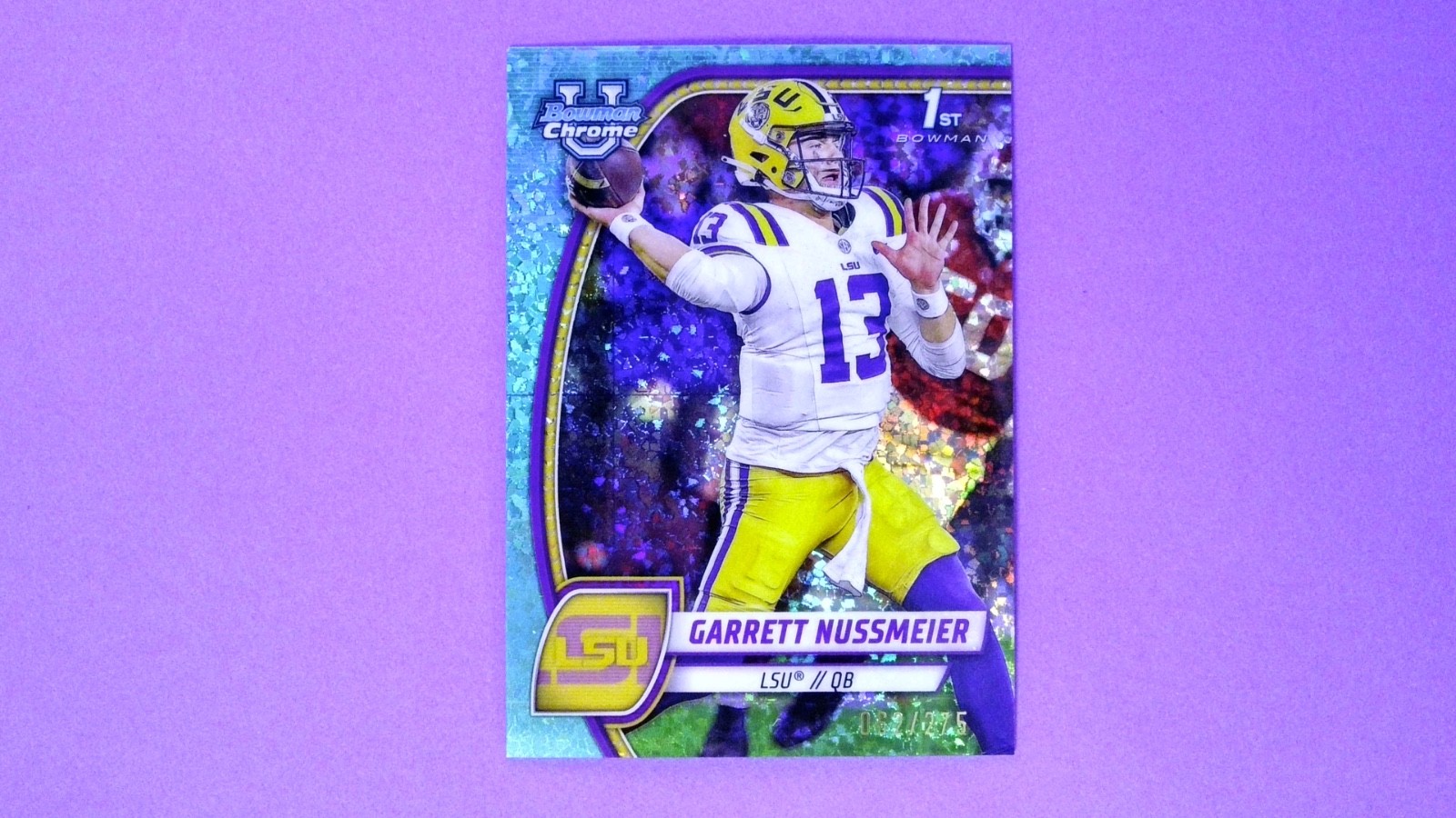 2024 Bowman U Chrome- Garrett Nussmeier Aqua mini diamond Refractor /275 #5