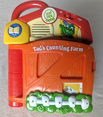Vintage Leap Frog Baby Tads Zählen Bauernhof Block Buch Lernspielzeug 2002 getestet 