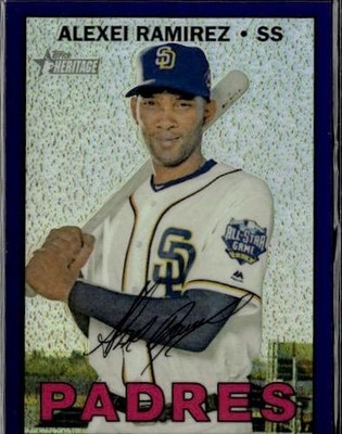 2016 Topps Heritage #THC-606 Alexei Ramirez Chrome Purple Hot Box Refractor