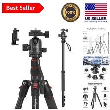 Portable 71" Aluminum Tripod and Monopod Combo - Perfect for On-the-Go Shooting