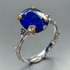 Vintage ring 7 ct Blue Sapphire Ring 925 Sterling Silver Size 8.5 /R471368