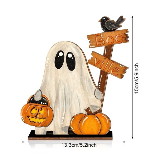 Wooden Wooden Ghost Decoration Ghost Figurine Festival Decoration - Picture 2 of 12