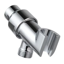  Shower Head Holder All Metal for Handheld Shower Head, Adjustable Brass Chrome