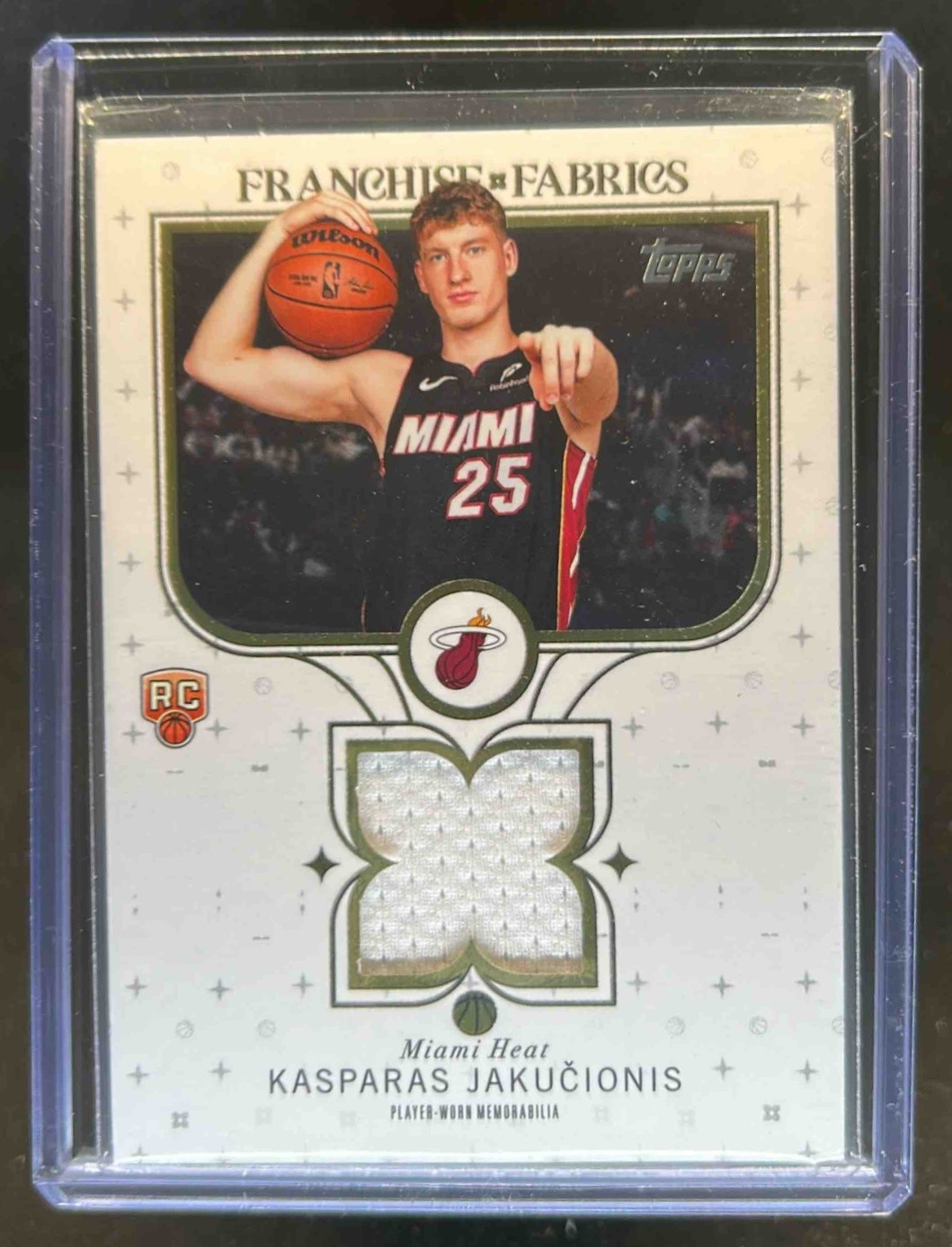 2025-26 Topps Kasparas Jakucionis Franchise Fabrics RC Jersey #FF-KJ Heat