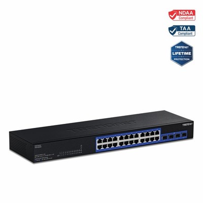 TRENDnet TEG-30262 28-Port Gigabit Switch with 4 x 10G SFP+ Ports