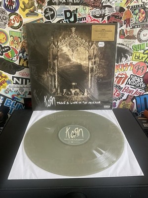 KORN Take A Look In The Mirror VG++ 2LP SILVER VINYL W/HYPE STICKER/2000