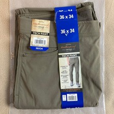 Weatherproof Men's Flex Waistband Straight Fit Tech Pant Size 36x34 Tan NWT