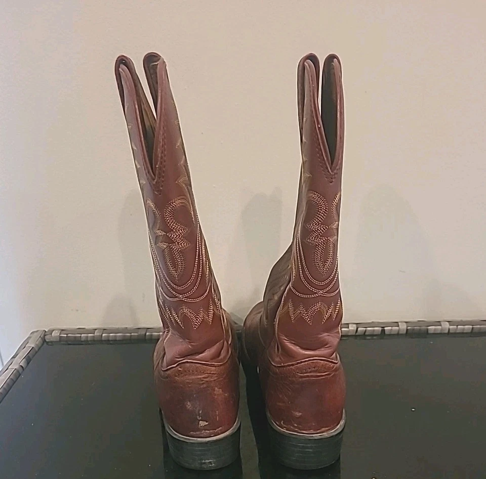 Justin Boots 8D SADDLE VAMP Western Roper Castaño Rabia Rojo CUERO DE VACA 4852 (H13) Foto 4 de 4
