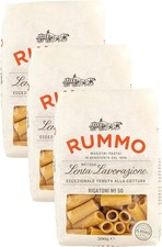 Rigatoni Pasta No.50 - Rummo 500g x 3 - Perfect for Italian Dishes