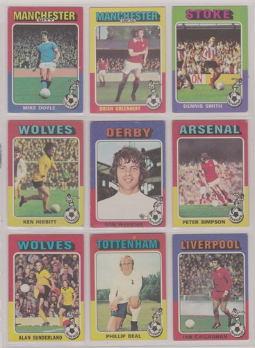 TOPPS Footballer Bubble Gum Cards 1975/76 Red/Grey Backs COMPLETE SET 220 Cards. - Picture 17 of 20