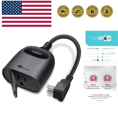 Kasa Outdoor Smart Plug, Smart Home Wi-Fi Outlet Timer, Max Load 15A/1875W,  ...