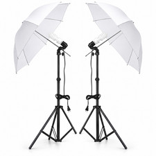 2-Pack 33" Translucent White Photography Umbrella Studio Flash Light Diffuser 83