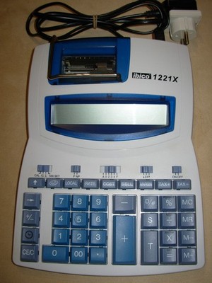 ibico druckender Tischrechner 1221X Semi-Professionell 12-stelliger LCD-Drucker