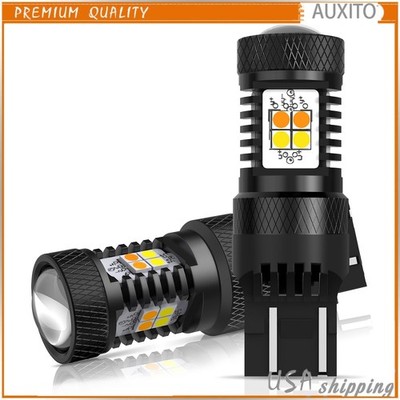AUXITO LED Switchback Turn Signal Lights Dual Color Amber White 7444 7443 EOW