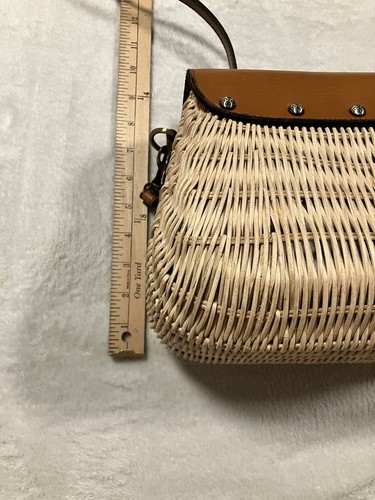 Patricia Nash Colimena Satchel Spring Wicker Handbag Purse Crossbody W/Dust Bag - Picture 11 of 13