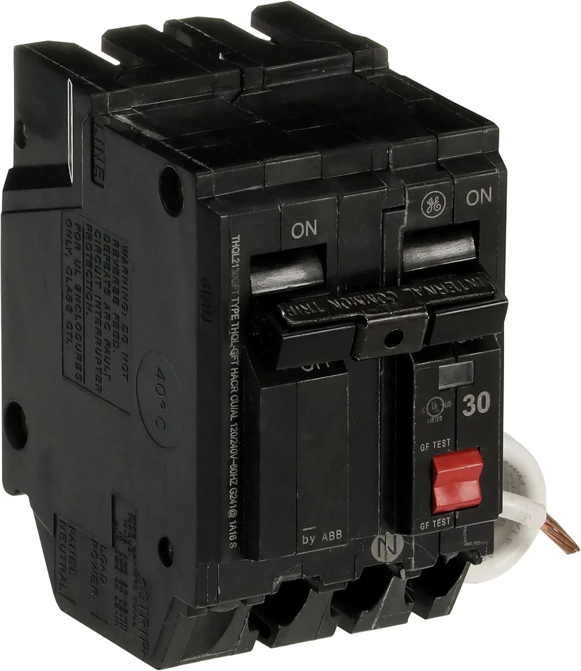 ABB Q-Line® THQL2130GFT 30A Double Pole Circuit Breaker 30 Amp Black - Image 3 of 4
