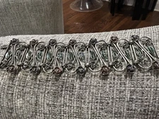 Vintage Sweet Romance Bracelet Silver Tone Rhinestones Statement Tulips 7.5”