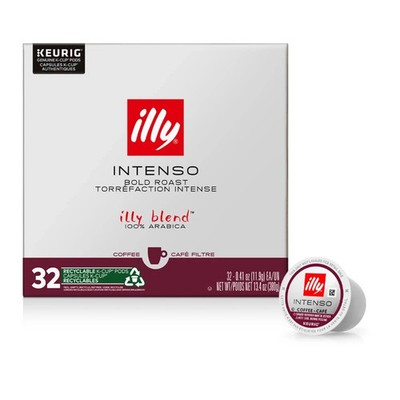 Illy Coffee K Cups Coffee Pods for Keurig Coffee Maker Dark Roast 32 Count
