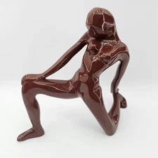 Vintage 1980 Jaru Pottery Ceramic Nude Woman Female Modernist Cubist Sculpture