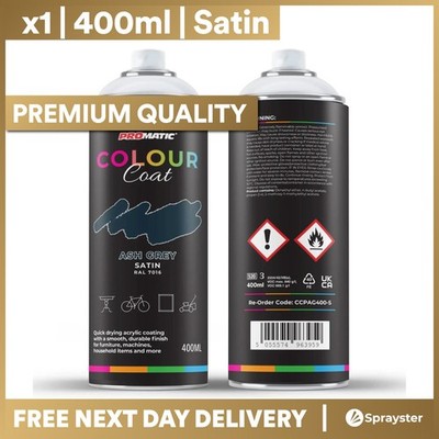 Pro-Matic Colour Coat Asche Anthrazitgrau Satiniert RAL 7016 Sprühfarbe 400ml