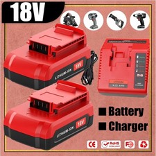 2PACK 18V Lithium Battery /Charger for Porter Cable 18 Volt PC18B PC18BL PC18BLX