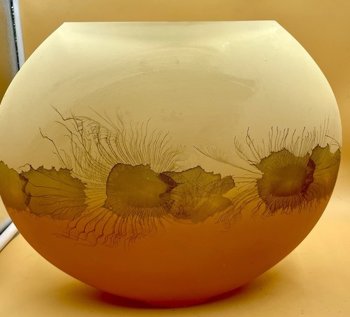 Zwiesel Ambiente Satin Splash Polonia vaso in vetro artistico polacco con etichetta - Foto 2 di 10