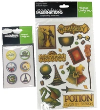 Imaginations - NEW Lot of 2 - Magic Scrapbooking Stickers/Brads - Harry Potter