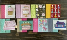 3 Dimensional Handmade Cards HAPPY BIRTHDAY Lot of 8 Cards