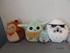 Squishmallows Star Wars 3 Piece Set--Ewok/Stormtrooper/Grogu NEW