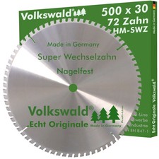 Volkswald&reg; HM-Kreiss&auml;geblatt SWZ 500 x 30 mm Z= 72 Nagelfest Super - Wechselzahn