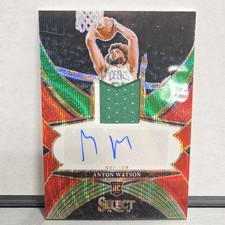 #53/99!! 2024-25 Panini Select Anton Watson Rookie Red Wave Patch Auto #53/99 RC
