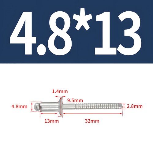Pop Rivets Countersunk Head Open End Blind Rivets A2 Stainless Steel - Picture 29 of 32