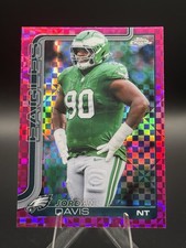 2025 Topps Chrome Jordan Davis {Hot Pink X-Fractor Refractor}