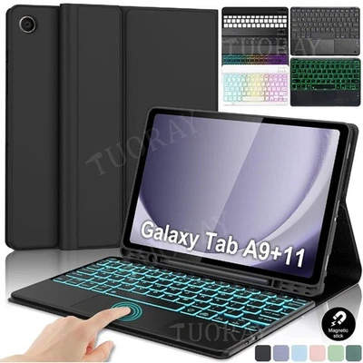 Bluetooth QWERTZ Tastatur Maus für Samsung Galaxy Tab A9 Plus Tablet Schutzhülle - Bild 1 von 4